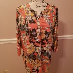 Colorful floral blouse